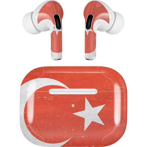 Turkish Flag Distressed Apple AirPods Pro Skin